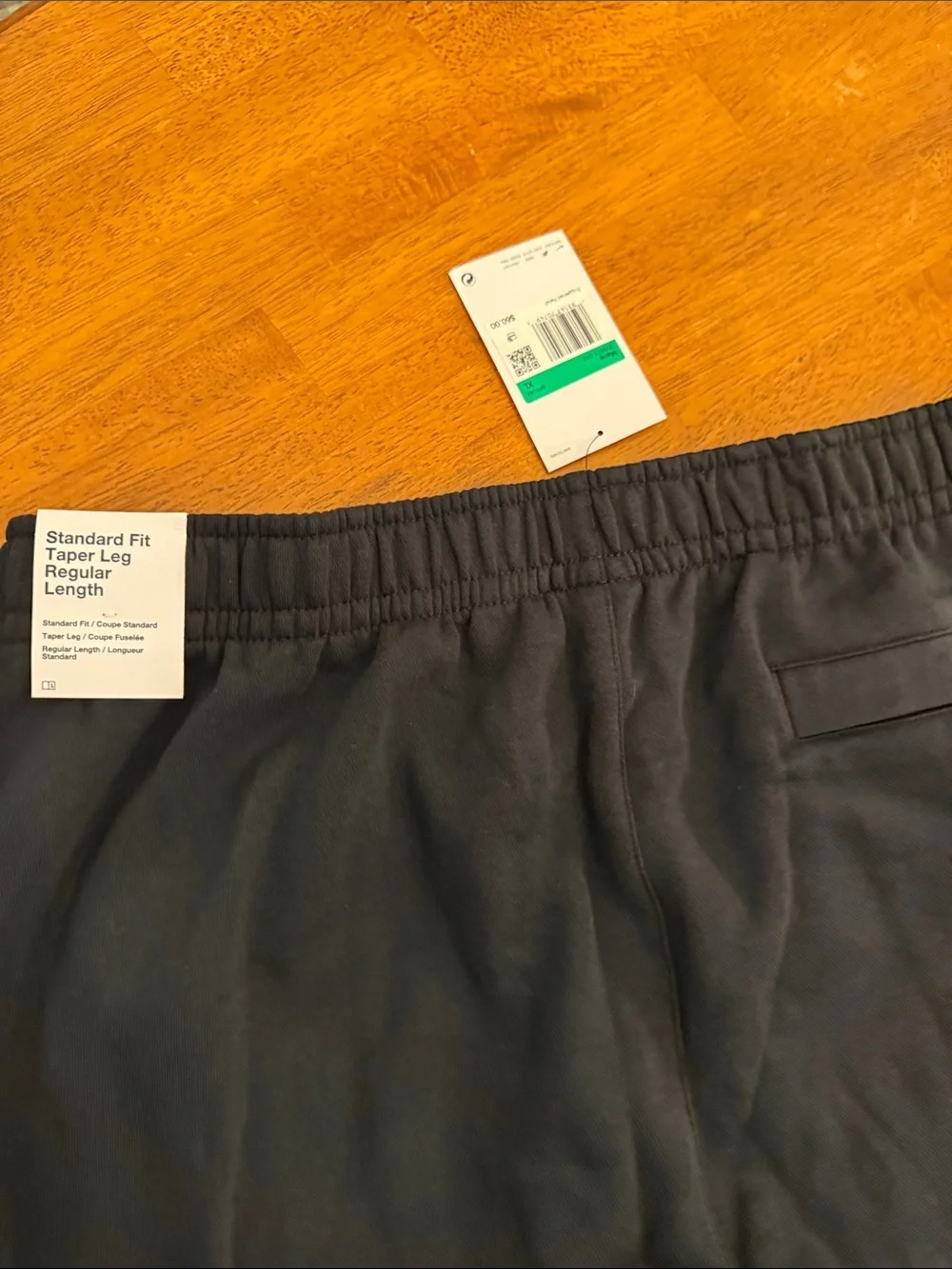 Nike Men Black Jogger Sweatpants with White Swoosh xl